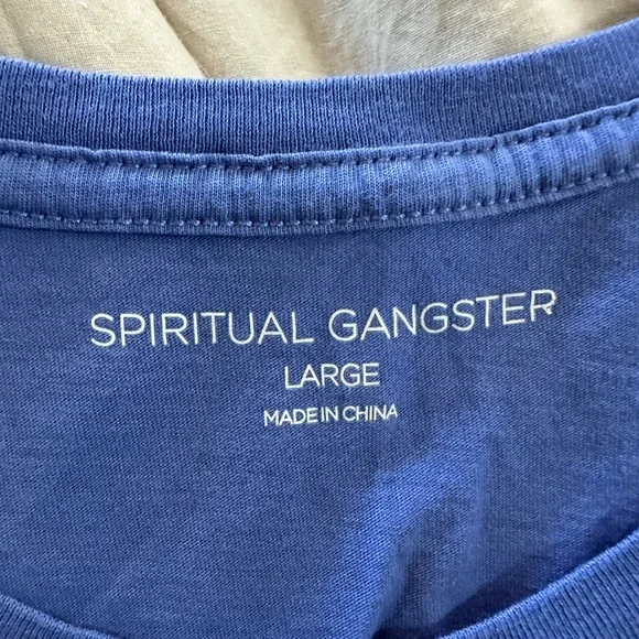 Spiritual Gangster Blue Graphic Tank with White Logo Size L - Picture 3 of 6